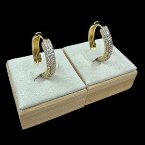 14k Gold Plated Elegant Hoop Earrings